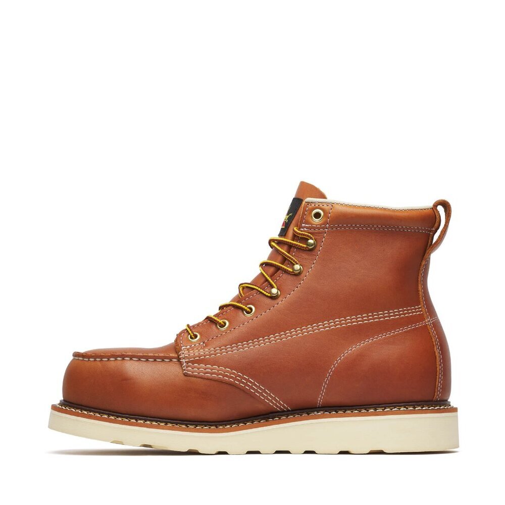 NEW Thorogood Mens sz 11 American Heritage 6” Moc Toe Tobacco Brown Leather Boot - Picture 7 of 9